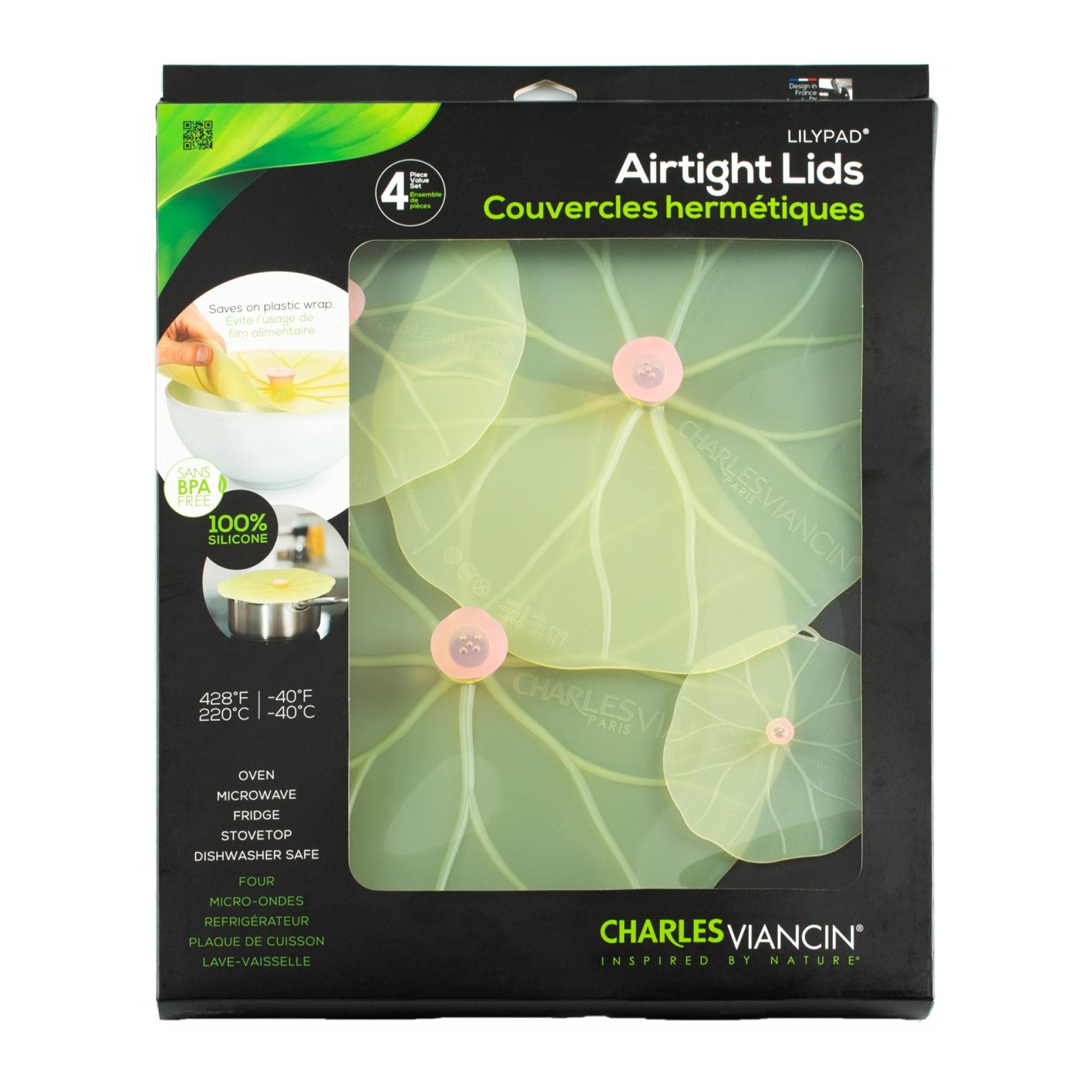 Amazon.com: Charles Viancin - Lilypad Lid Gift-Box - Set of 4